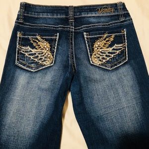 Premium Vanity sz 26x33 Angel Wings Jeans